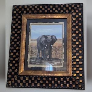 Beautiful Black Elephant print with frame by Jackie Thompson